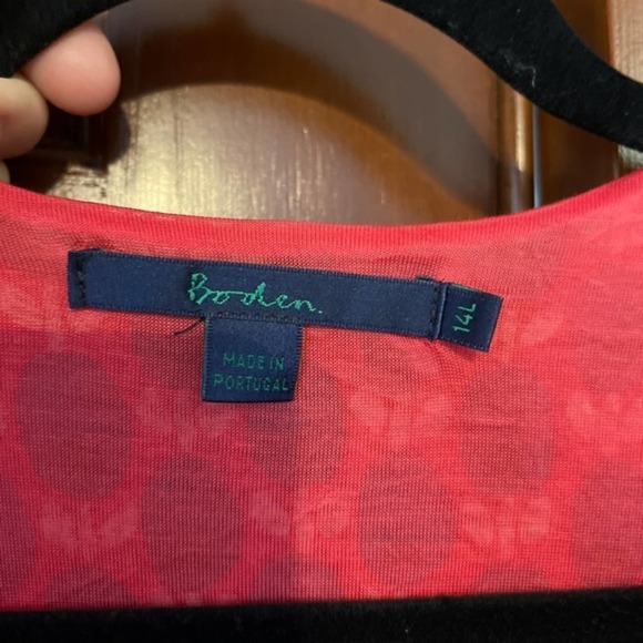 Boden v neck 3/4 sleeve midi dress Olive pattern - Picture 3 of 6